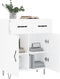 vidaXL - Dressoir - 69,5x34x90 - cm - bewerkt - hout - wit