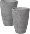 CAMIA - Bloempot set van 2 - Grijs - Stenenmix