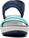 Clarks Step Cali Muir - Plateau sandalen - Elastisch bovenwerk - Navy Combi