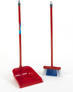 Klein Toys Vileda - Stoffer en blik - 56 cm steel - 55,5 cm bezem - rood