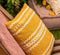 Dutch Decor RIZA - Kussenhoes 45x45 cm - 100% katoen - Golden Glow - geel - met rits - zonder binnenkussen