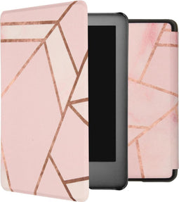 imoshion E-reader Hoesje - Geschikt voor Amazon Kindle 10 - Design Sleepcover Bookcase - Pink Graphic