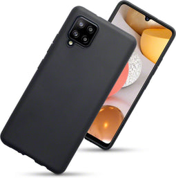 Qubits - Softcase hoes - Geschikt voor Samsung Galaxy A42 - Zwart