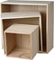 Creativ Company - Houten Showdozen - Set van 3 - Afmetingen 28x28x12,5 cm 21,5x21,5x12,5 cm 15x15x12,5 cm (3 stuks)