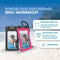 Travelly® Waterdicht Telefoonhoesje - IPX8 Onderwater Hoesje - Geschikt voor smartphones tot 18 cm - Zwart/Roze (2 stuks)