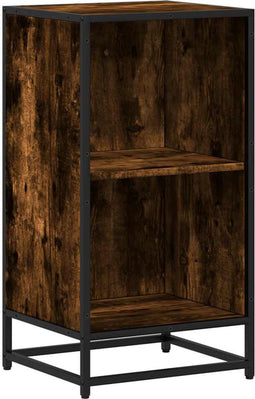 vidaXL - Boekenkast - 40x35x76 - cm - bewerkt - hout - gerookt - eikenkleurig