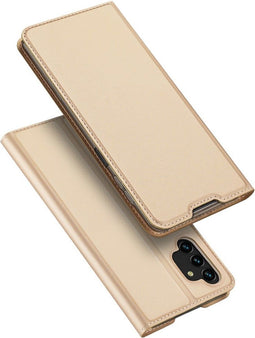 Dux Ducis - Slim bookcase hoes - Geschikt voor Samsung Galaxy A13 4G - Goud