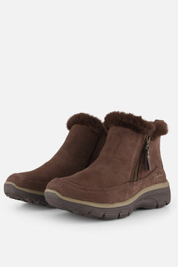 Skechers Easy Going - Enkellaarsjes - Gevoerde warme voering - Bruin