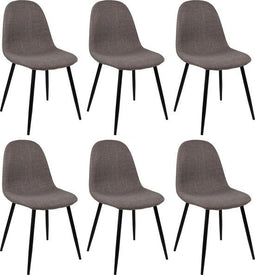 Kick Collection Noor - Eetkamerstoel - Set van 6 - Grijs (6 stuks)