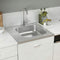 vidaXL - Gootsteen - met - afvoerset - 600x600x155 - mm - roestvrij - staal - zilver