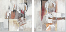 Schilderij DKD Home Decor Abstract (60 x 2,8 x 60 cm) (2 Stuks)