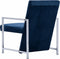 vidaXL Fauteuil met chromen poten fluweel blauw