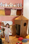 Kartonnen Speel Raket - Speelhuis - Kartonnen speelgoed - 100% recyclebaar - 98x68x7 cm - Helemaal te versieren met verf - Cadeau van duurzaam karton - KarTent
