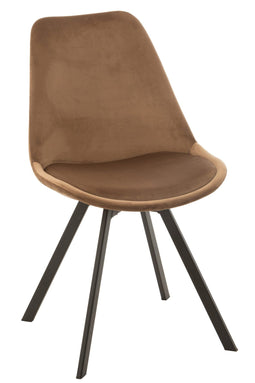 Jline Chair Helene Metal/textile Brown