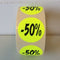 Klika - Etiket fluor geel 27mm -50% 500/rol - 30 stuks