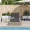 vidaXL - Ligbed - met - zwevend - kussen - poly - rattan - lichtgrijs