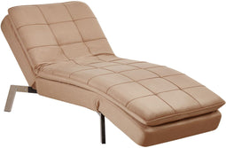 LOIRET - Chaise longue - Lichtbruin - Fluweel