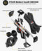 Fiets telefoonhouder, metalen motorstuurbevestiging voor telefoon, scooter en smartphone 4.0-7.0 inch met 360 ° rotatie
