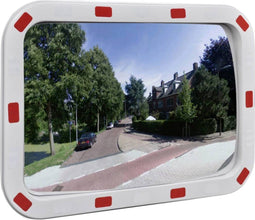 vidaXL - Verkeersspiegel - rechthoekig - met - reflectors - 40x60 - cm