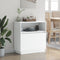 vidaXL - Sideboard - met - LED - Wit - 71x34,5x75 - cm - Geengineerd - Hout