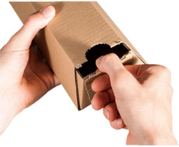 Koker - Golfkarton - trapezium - 435x75mm - bruin - 20 stuks