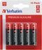 Verbatim AA-LR6 Mignon - Alkalinebatterijen 1.5V - 10 stuks