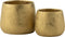 J-Line bloempot Rond - keramiek - goud - large - Ø 21 cm