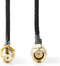 Nedis Antennekabel - SMA Female - SMA Male - Verguld - 50 Ohm - Enkelvoudig Afgeschermd - 0.50 m - Rond - Gevlochten - Zwart - Doos