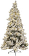 Kerstboom DKD Home Decor Wit Groen Polyethyleen Besneeuwd 140 x 140 x 210 cm