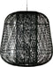 WOOOD Exclusive Moza Hanglamp - Bamboe - Zwart - 100x100x100