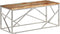 vidaXL - Salontafel - roestvrij - staal - en - gerecycled - hout - zilverkleurig