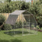 vidaXL - Kippenren - met - dak - 2,5x2x2,25 - m - gegalvaniseerd - staal