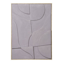 House Nordic ApS Madeline - Reliëf wanddecoratie - Uniek reliëfdesign - Wit - 50x70x3 cm