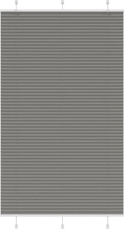 vidaXL - Plissé - rolgordijn - 115x200 - cm - stofbreedte - 114,4 - cm - antraciet