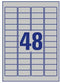 Avery Zweckform L6009-8 - Etiketten typeplaatjes 45,7 x 21,2 mm - Robuust en permanent hechtend - Zilver (384 stuks)
