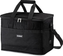 Heldenwerk Koeltas - 30L - 12 uur koeling - 7 compartimenten - Zwart