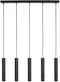Mexlite Hanglamp DownLume – 5-Lichts – Zwart Metaal – Grote Eettafellamp – GU10 – Modern Design
