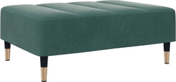 vidaXL - Voetenbank - 77x55x31 - cm - fluweel - donkergroen