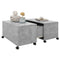 Salontafel 75x75x38 cm bewerkt hout betongrijs
