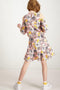 Garcia Meisjes Jurk - Lange mouwen - Tropische print - Neon orange