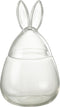 J-Line voorraadpot Konijn - glas - transparant - small - paasdecoratie