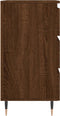 vidaXL - Nachtkastjes - 2 - st - 40x35x69 - cm - bewerkt - hout - bruin - eikenkleur