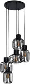 Hanglamp Avici getrapt metal 5 lampen - Charcoal