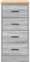 vidaXL - Garagekast - 40x51x85 - cm - massief - grenenhout - grijs - sonoma