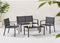 MADERA tuinmeubelen voor 4 personen: Bank + Fauteuils + Salontafel - Stalen structuur