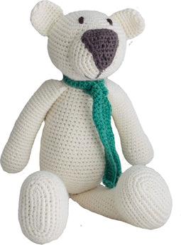 Bebemoss Atty de Beer - Knuffeldier - Knuffels - Handgemaakt Speelgoed - Biologisch Katoen - Babygift - Teddybeer - Crème