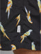 JACK&JONES JJIARUBA JJSWIMSHORTS - Heren Zwembroek - Regular fit met elastische tailleband - Zwart - Oranje - Lichtblauw (papegaai print)