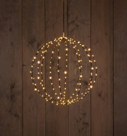 Anna's Collection - Metal 40 cm 3D Ball Black With 192Led Flash Cla...