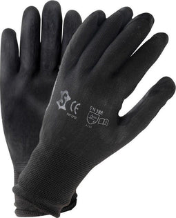 Handschoenen PU zwart maat 9 (XL)