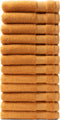 DoubleDry Handdoeken Set 50 x 100 cm - 12 stuks - 100% zacht katoen 500 g/m2 - 12x Okergeel